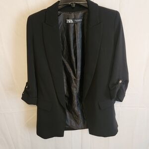 Zara Women's Elegant Black Suit Jacket